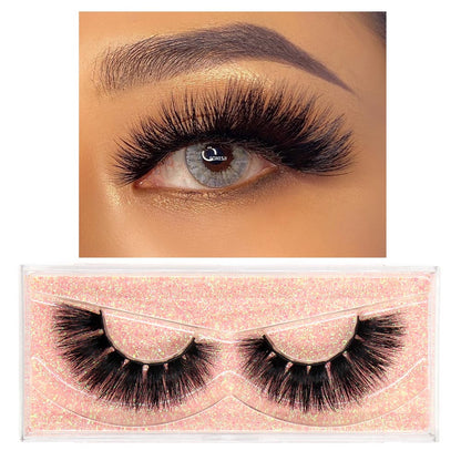 Mink Lashes Fluffy Dramatic Wispy False Fake Eyelashes Cross Lash Extension Natural Soft 3D Mink