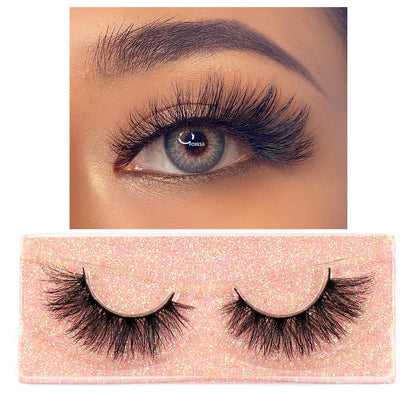 Mink Lashes Fluffy Dramatic Wispy False Fake Eyelashes Cross Lash Extension Natural Soft 3D Mink