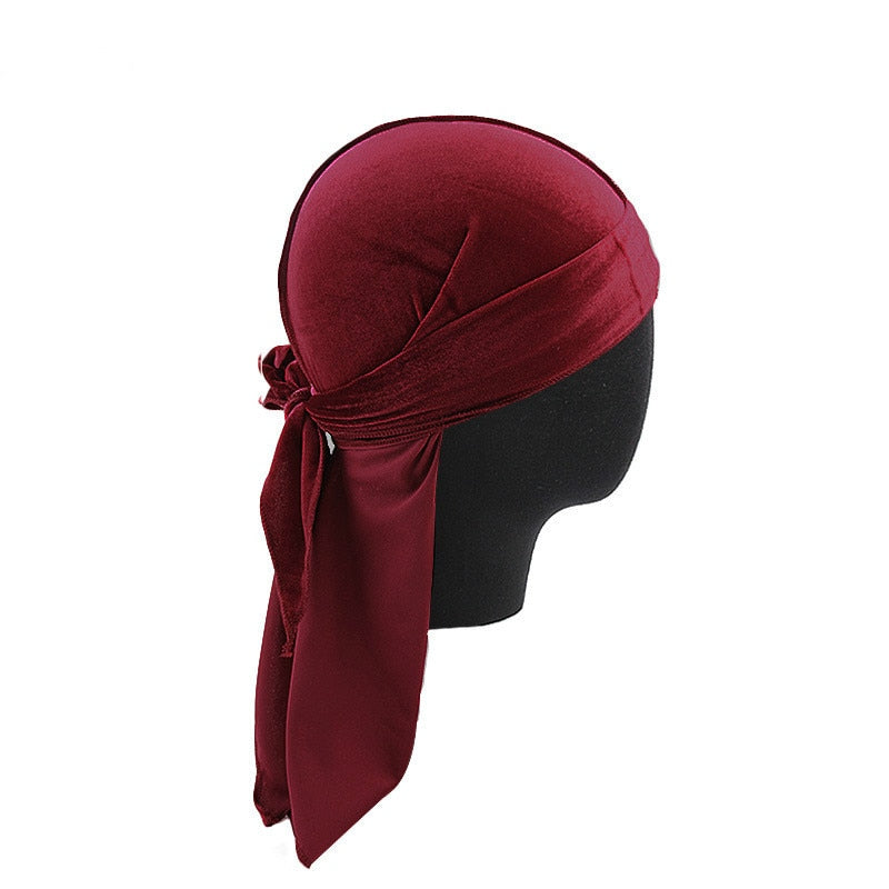 Unisex Long Men Women Velvet Breathable Durag