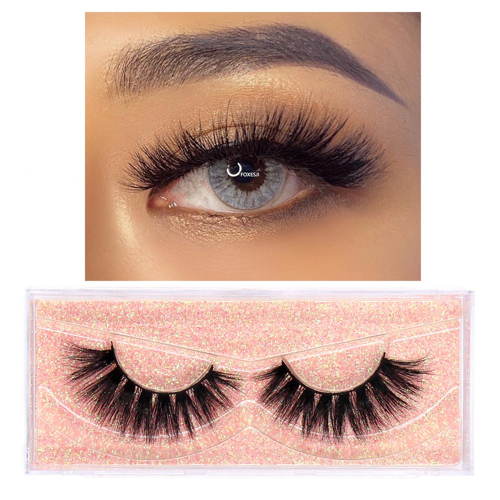 Mink Lashes Fluffy Dramatic Wispy False Fake Eyelashes Cross Lash Extension Natural Soft 3D Mink