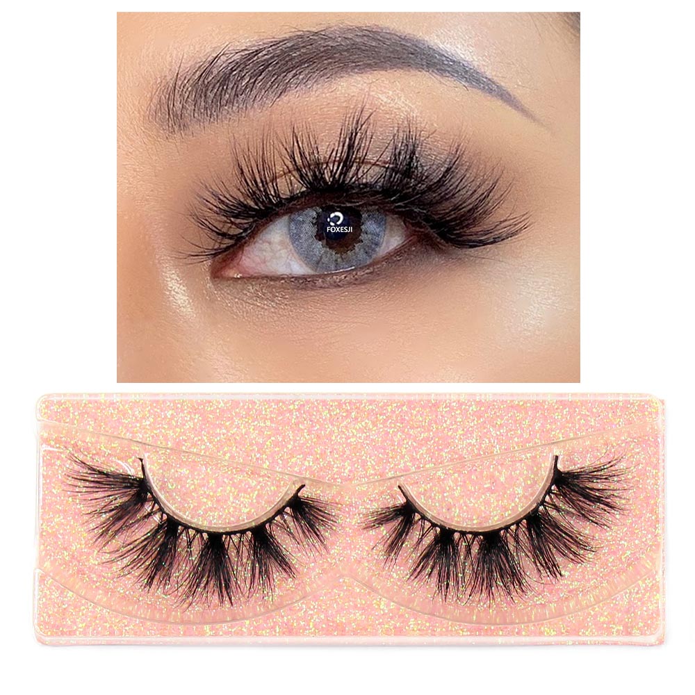 Mink Lashes Fluffy Dramatic Wispy False Fake Eyelashes Cross Lash Extension Natural Soft 3D Mink