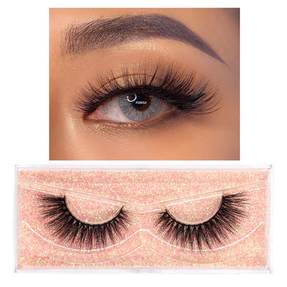 Mink Lashes Fluffy Dramatic Wispy False Fake Eyelashes Cross Lash Extension Natural Soft 3D Mink