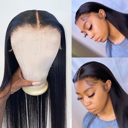 13x4 Transparent Lace 100%  Human Hair Lace Frontal Wigs