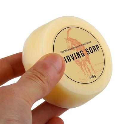 100g Goat Milk Men Beard Shaving Soap Cream Foaming Lather for Razor Traditional Wet Shaving Tool