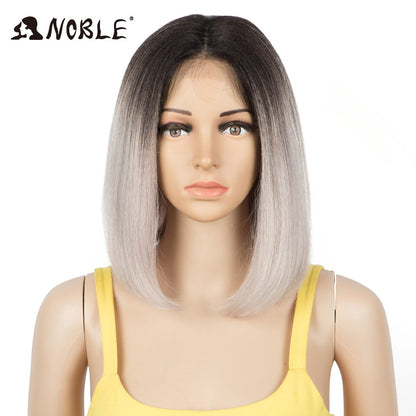 Synthetic Lace Wig Short Ombre Bob Wig Straight 13 Inch Pink Wig Synthetic Wig Blonde Wigs For Black Women Wig