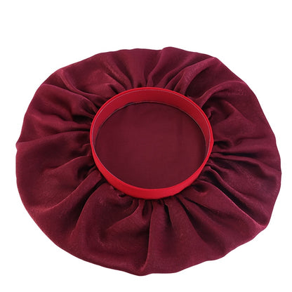 1pc Fashion Women Silk Hair Bonnet Hat Wide Elastic Band