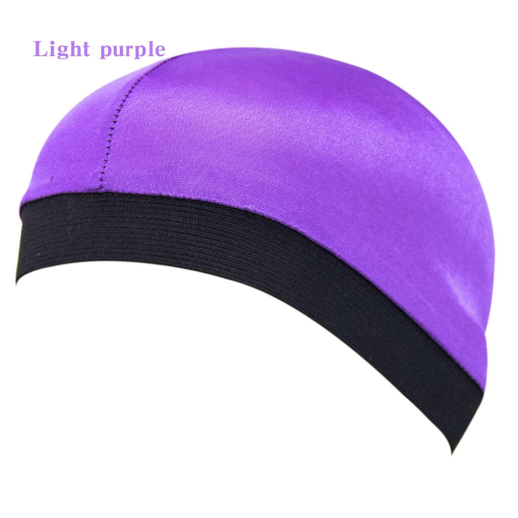 Solid Color Wave Caps With Durag for Men/Women Headwear Soft Elastic Breathable Beanie