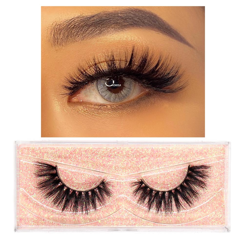 Mink Lashes Fluffy Dramatic Wispy False Fake Eyelashes Cross Lash Extension Natural Soft 3D Mink