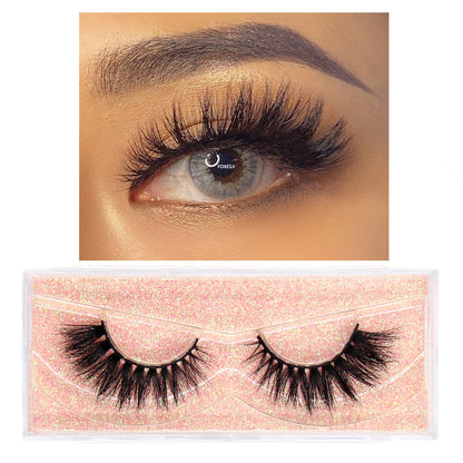 Mink Lashes Fluffy Dramatic Wispy False Fake Eyelashes Cross Lash Extension Natural Soft 3D Mink