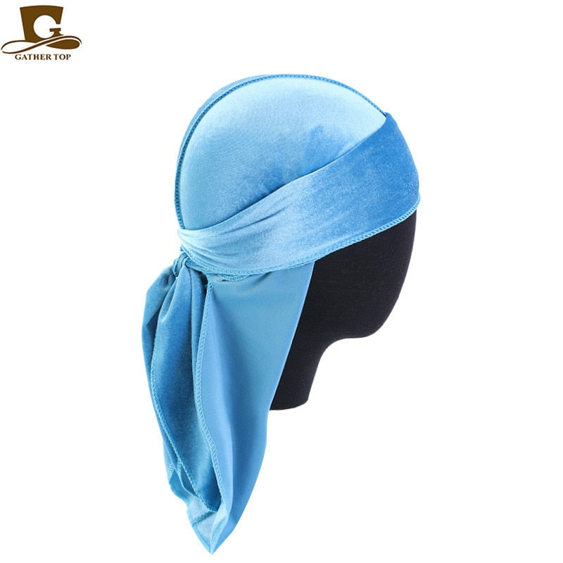 Unisex Long Men Women Velvet Breathable Durag