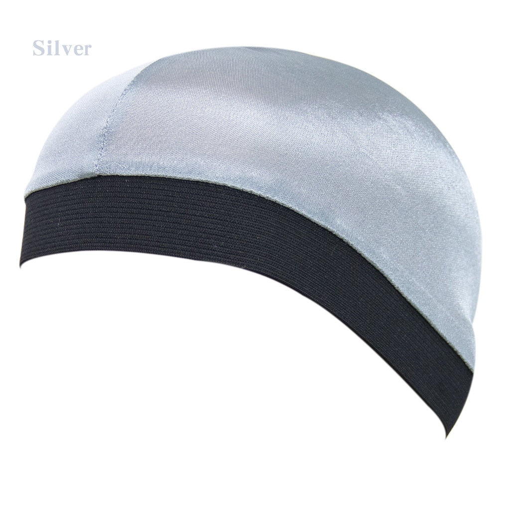 Solid Color Wave Caps With Durag for Men/Women Headwear Soft Elastic Breathable Beanie