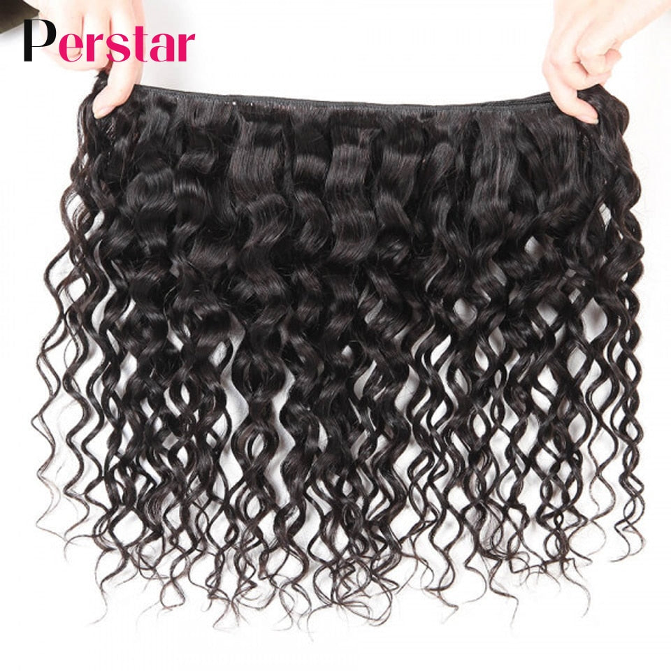 Brazilian Water Wave Bundles Human Hair Weave 1/3/4PCS Curly Bundles Human Hair Extensions Natural