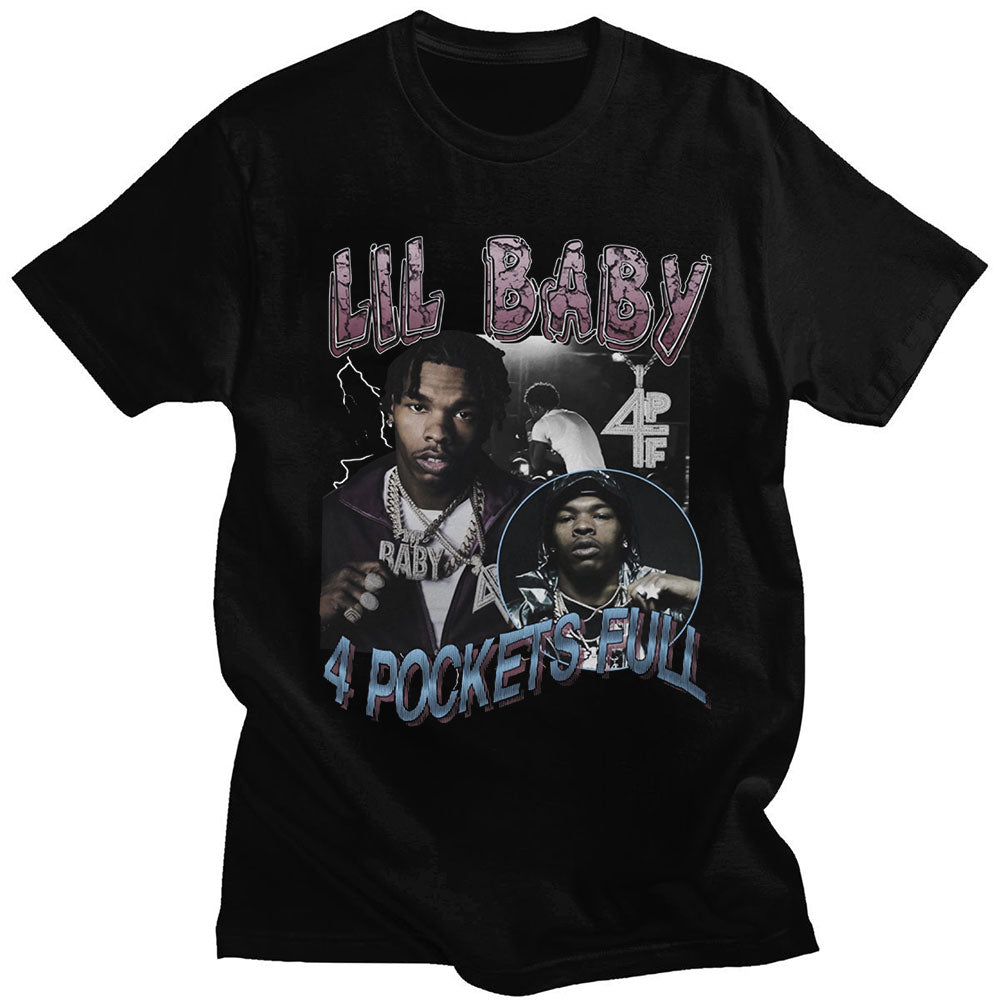 Oversized Vintage Graphic Lil Baby T Shirts