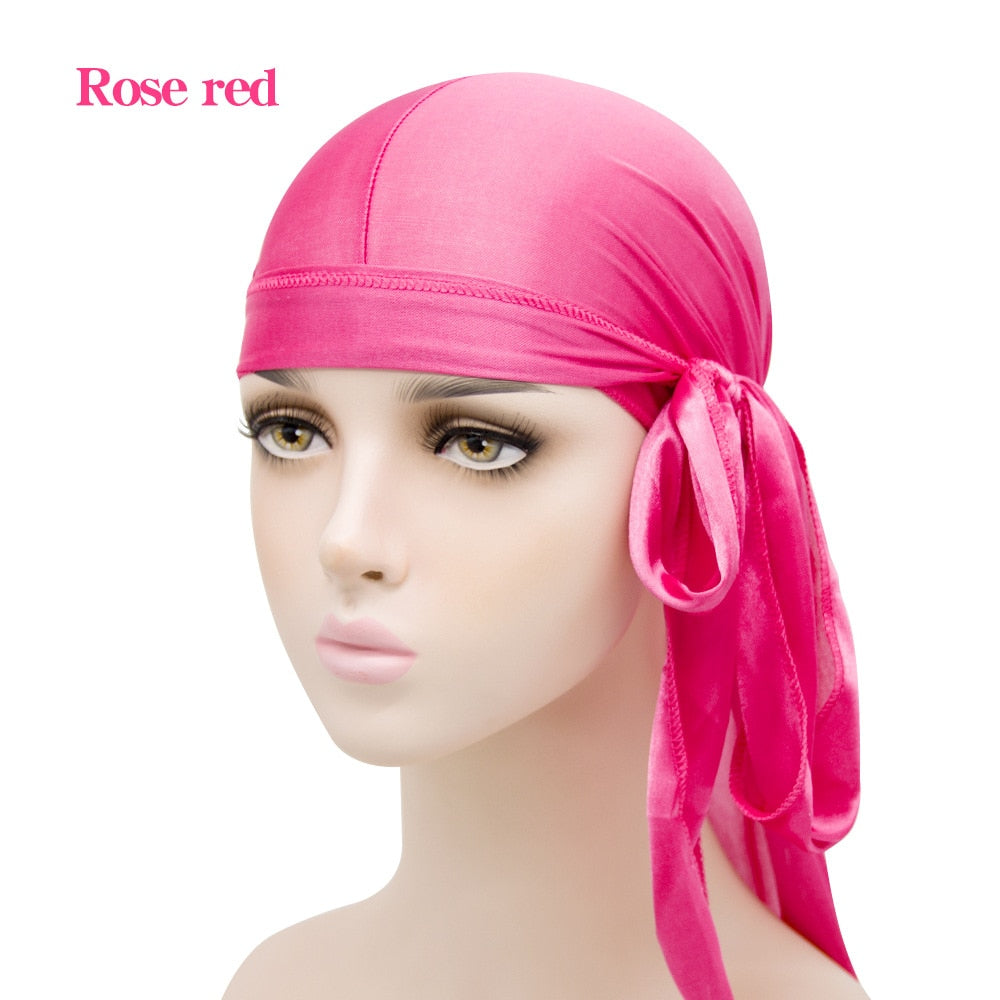 Unisex Men Women Silk Durag Headwear