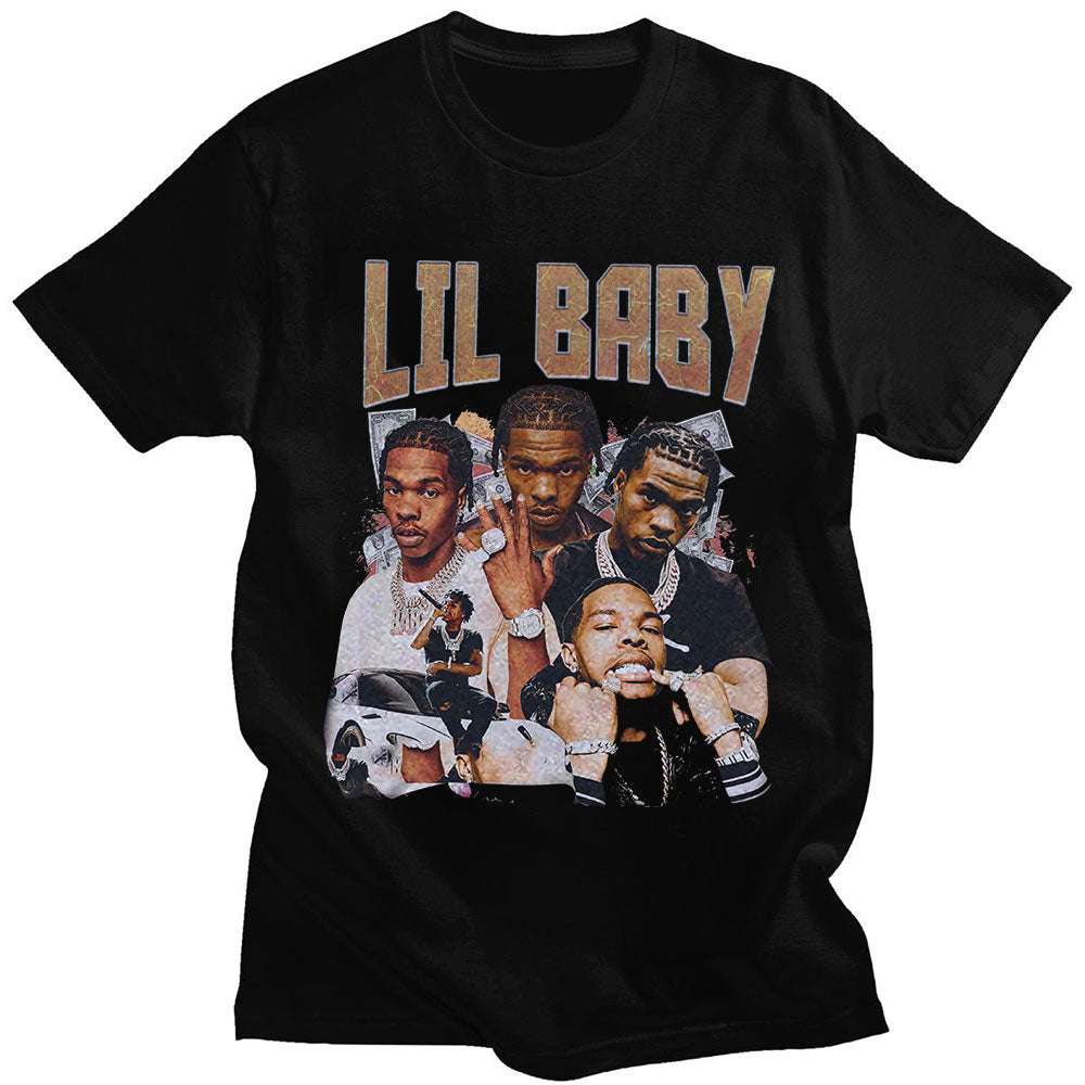 Oversized Vintage Graphic Lil Baby T Shirts