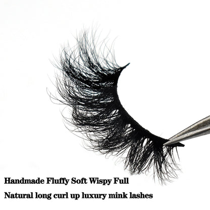 Mink Lashes Fluffy Dramatic Wispy False Fake Eyelashes Cross Lash Extension Natural Soft 3D Mink