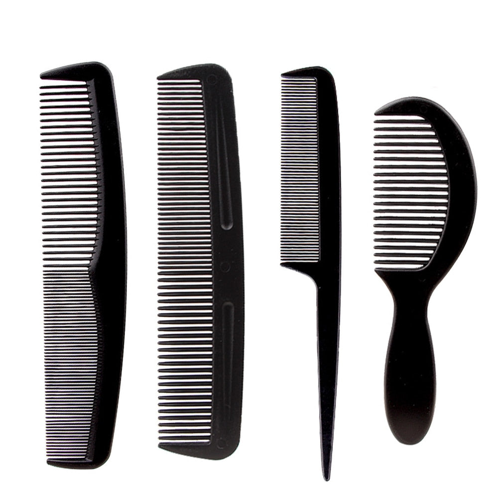 7pcs/set Black Barber Accessories Set Detangling Hair Brush Styling Comb Straightener High Quality Hair Comb