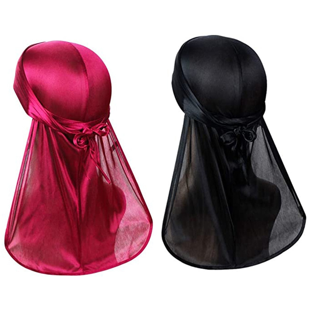 Unisex Men Women Silk Durag Headwear