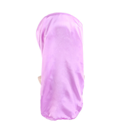 Long Satin Wide Edge Silk Bonnet Sleep Cap