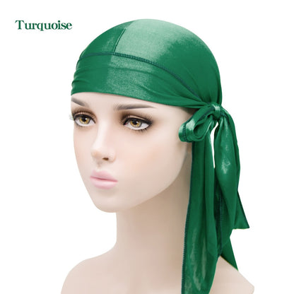 Unisex Men Women Silk Durag Headwear