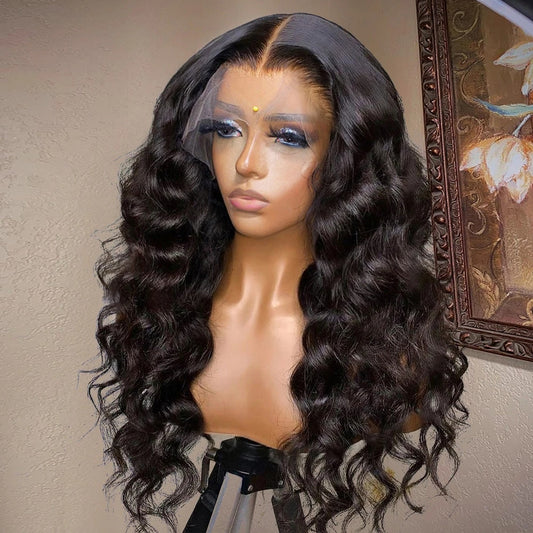 Loose Deep Wave Wigs Human Hair 32Inch Lace Frontal Human Hair Wigs 5x5 Loose Wave Closure Wigs 180% 13x6 Lace Frontal Wigs