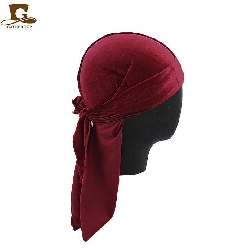 Unisex Long Men Women Velvet Breathable Durag