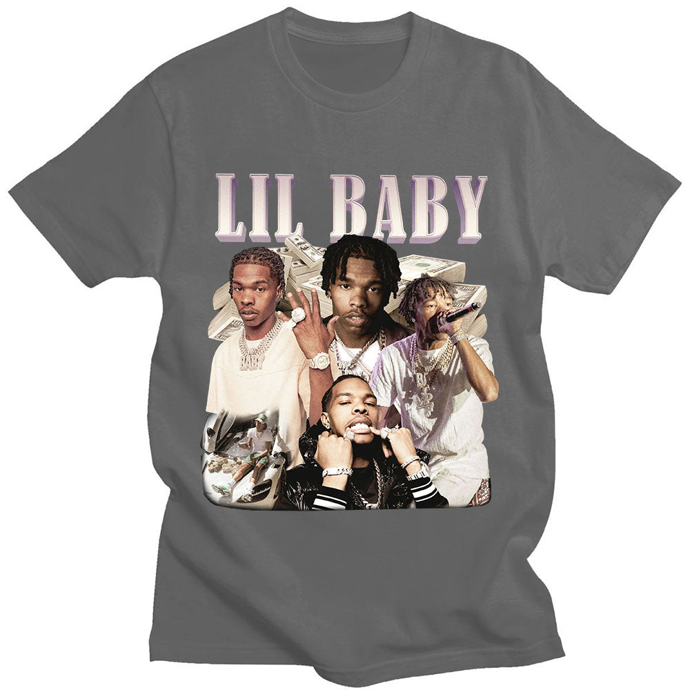 Oversized Vintage Graphic Lil Baby T Shirts