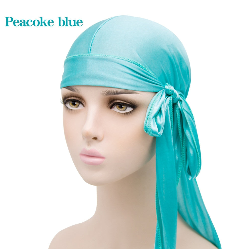 Unisex Men Women Silk Durag Headwear