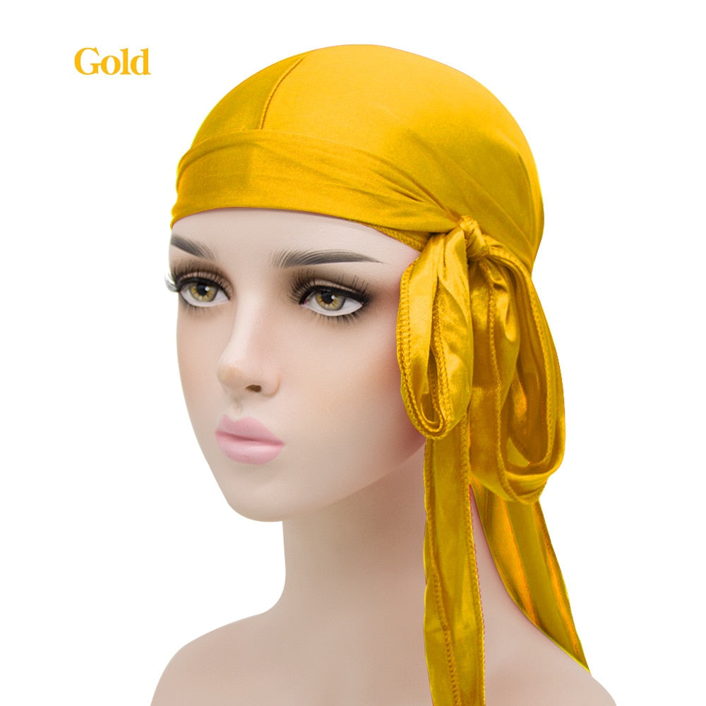 Unisex Men Women Silk Durag Headwear