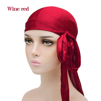 Unisex Men Women Silk Durag Headwear