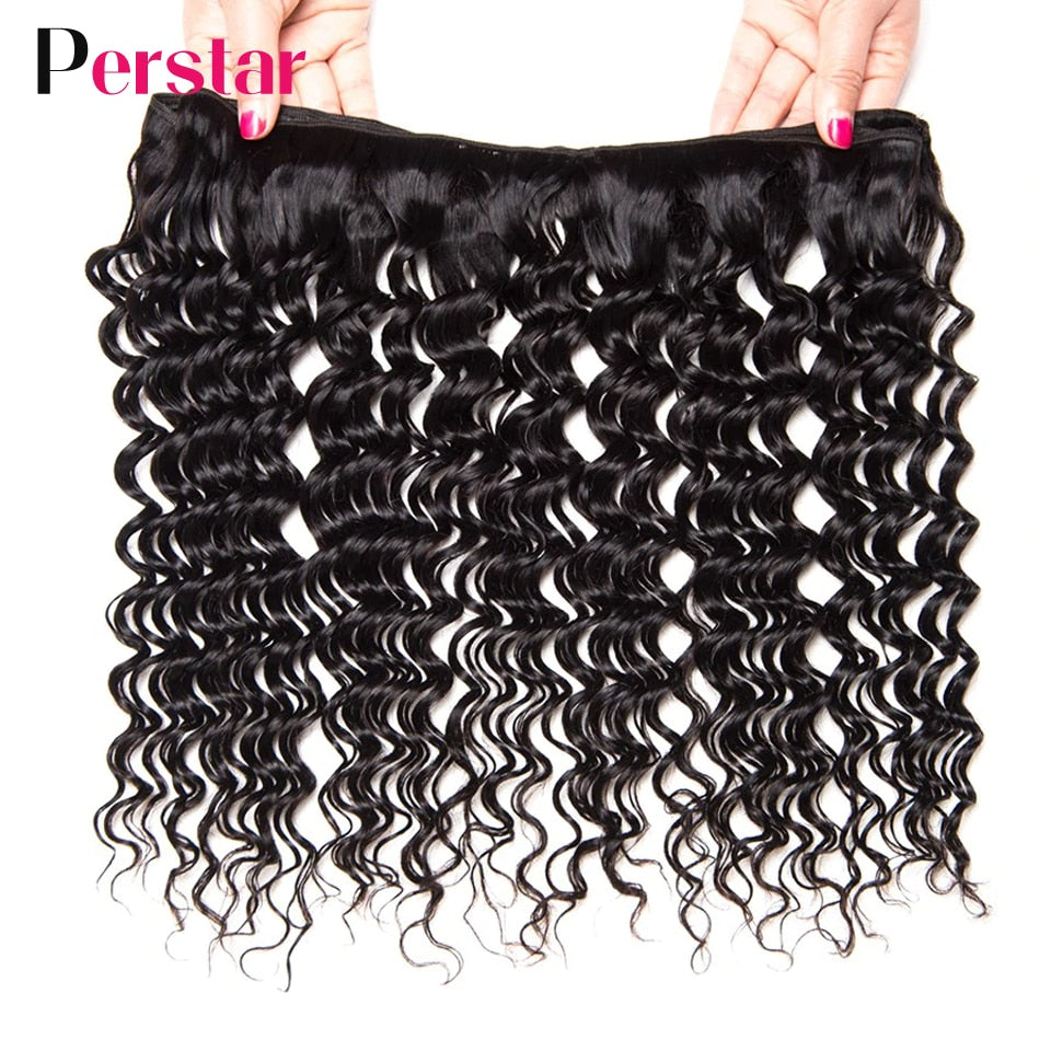 Brazilian Deep Wave Hair Bundles Human Hair Weave 1/3/4 Bundles Deep Curly Human Hair Extensions Natural