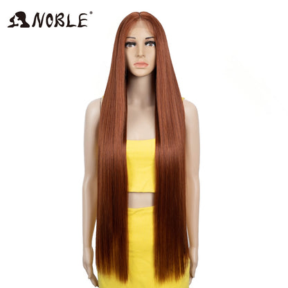 Synthetic Lace Front Wigs For Women 38 Inch Straight Wig Lace Wig Ombre Blonde Lace Wigs Cosplay Straight Lace Front Wig