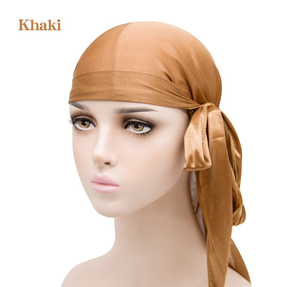 Unisex Men Women Silk Durag Headwear