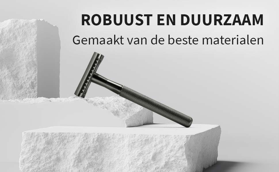 Reusable Metal Safety Razor with 10 Razor Unisex Blades