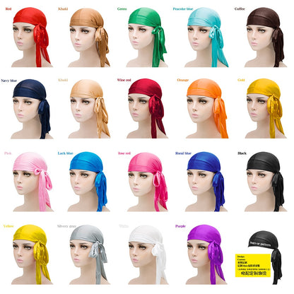 Unisex Men Women Silk Durag Headwear