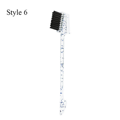 Edge Brush Comb Vendor Double Sided 3 in 1 Edge Control Brush For Baby Hair Salon Hair Comb Brushes