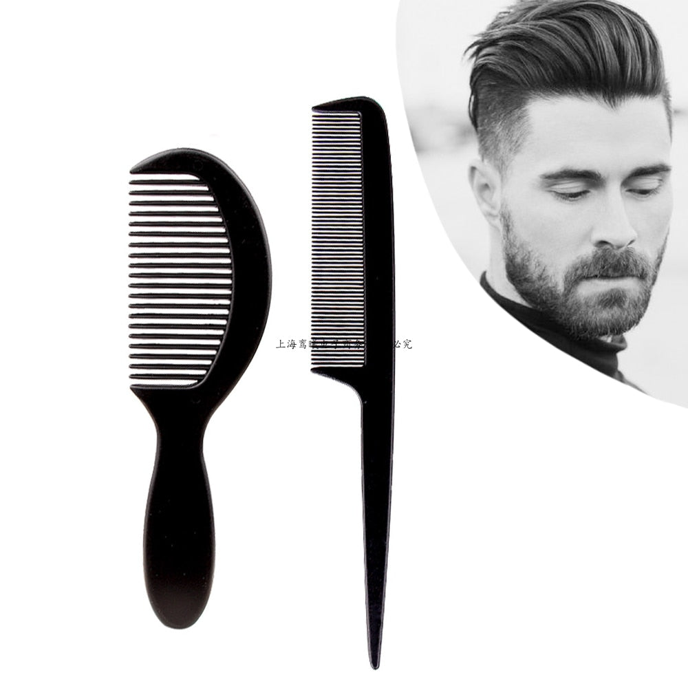 7pcs/set Black Barber Accessories Set Detangling Hair Brush Styling Comb Straightener High Quality Hair Comb