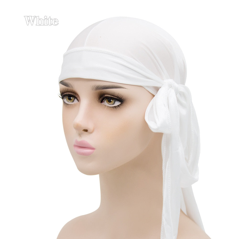 Unisex Men Women Silk Durag Headwear