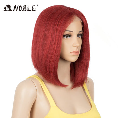 Synthetic Lace Wig Short Ombre Bob Wig Straight 13 Inch Pink Wig Synthetic Wig Blonde Wigs For Black Women Wig