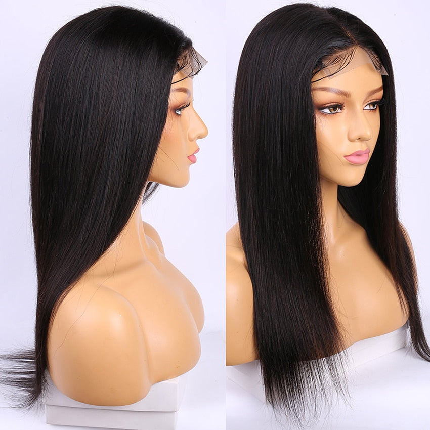 13x4 Transparent Lace 100%  Human Hair Lace Frontal Wigs