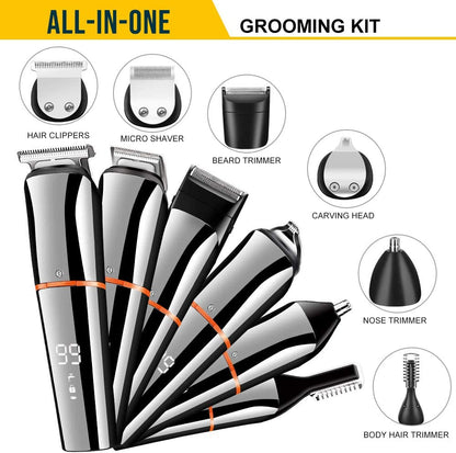 All In One Beard Hair Trimmer Grooming Kit For Men