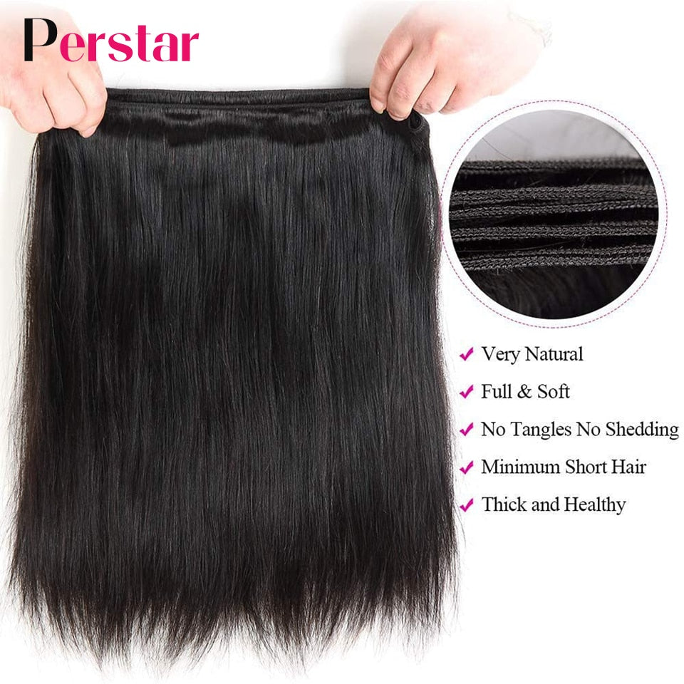 Peruvian Hair Straight Bundles Human Hair Extension 1/3/4 Pcs Natural Color 8-32 Inch