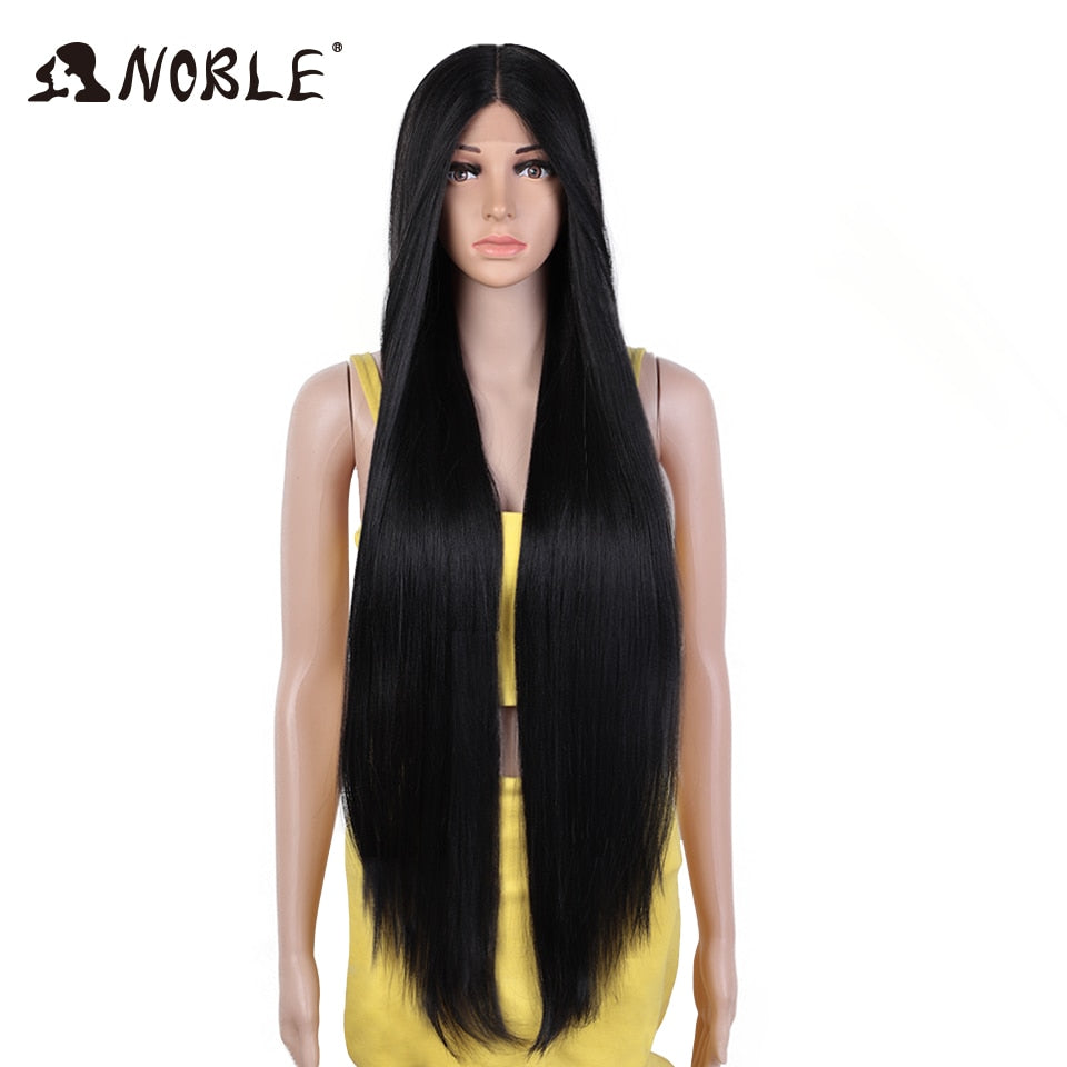 Synthetic Lace Front Wigs For Women 38 Inch Straight Wig Lace Wig Ombre Blonde Lace Wigs Cosplay Straight Lace Front Wig