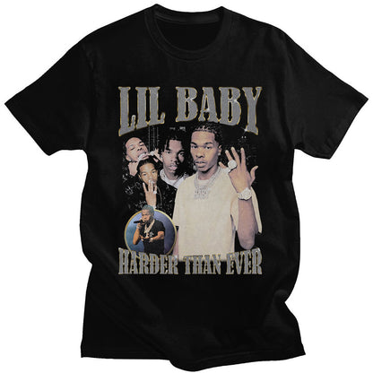 Oversized Vintage Graphic Lil Baby T Shirts