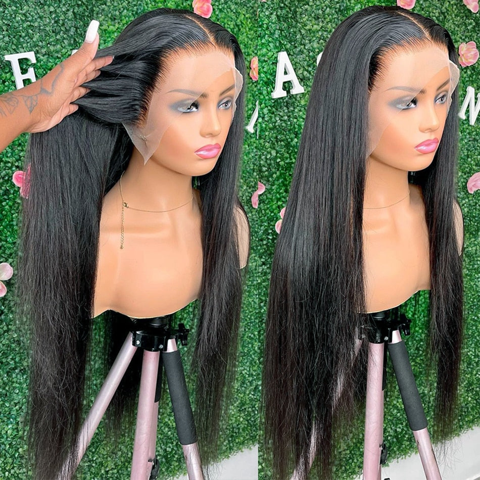 13x4 Transparent Lace 100%  Human Hair Lace Frontal Wigs