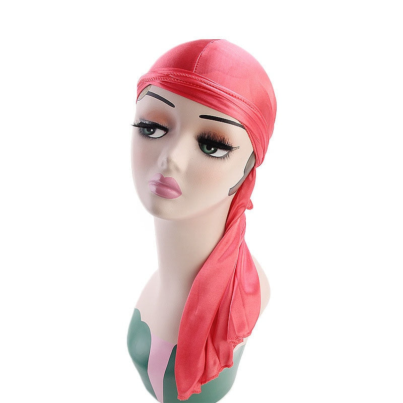 Unisex Men Women Silk Durag Headwear