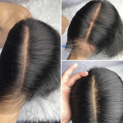 13x4 Transparent Lace 100%  Human Hair Lace Frontal Wigs