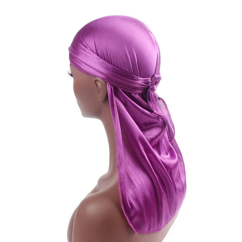 Unisex Men Women Silk Durag Headwear