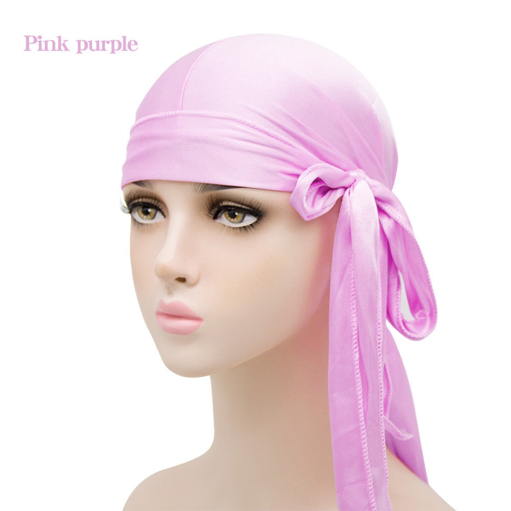 Unisex Men Women Silk Durag Headwear