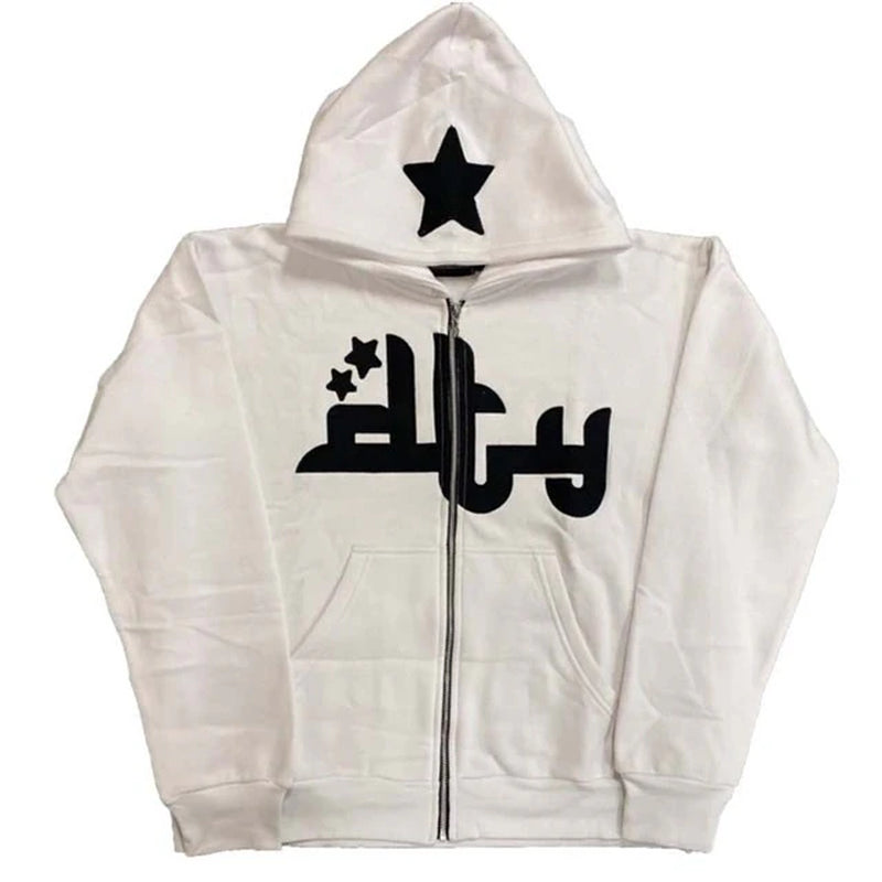 Starry Letter Print Unisex Hoodie